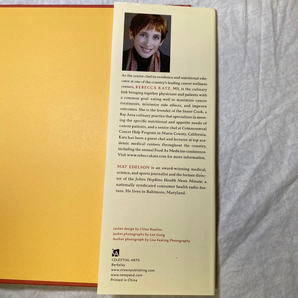 The Cancer-Fighting Kitchen Cookbook 1st Edition HC Rebecca Katz Cancer Recovery